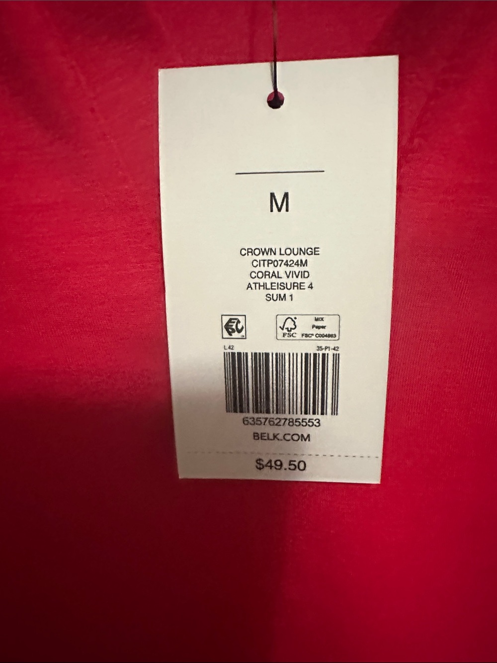 crown & ivy Bright Red Short Sleeve Polo Tee - Picture 4 of 4